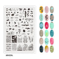 Nail Stamping Plates Flower Art Template PLUS54
