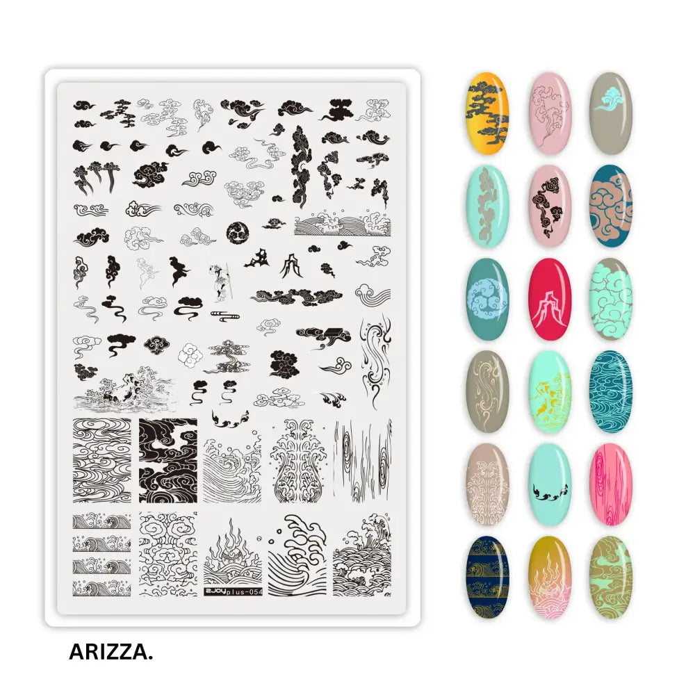 Nail Stamping Plates Flower Art Template PLUS54