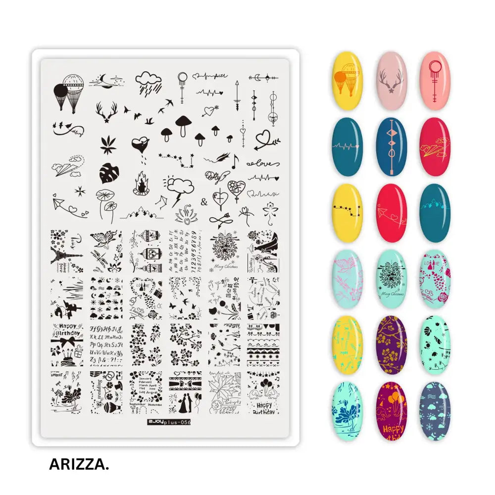 Nail Stamping Plates Flower Art Template PLUS56