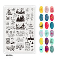 Nail Stamping Plates Flower Art Template PLUS58