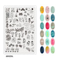 Nail Stamping Plates Flower Art Template PLUS59