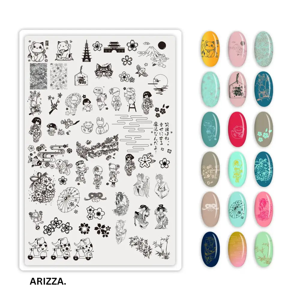 Nail Stamping Plates Flower Art Template PLUS59