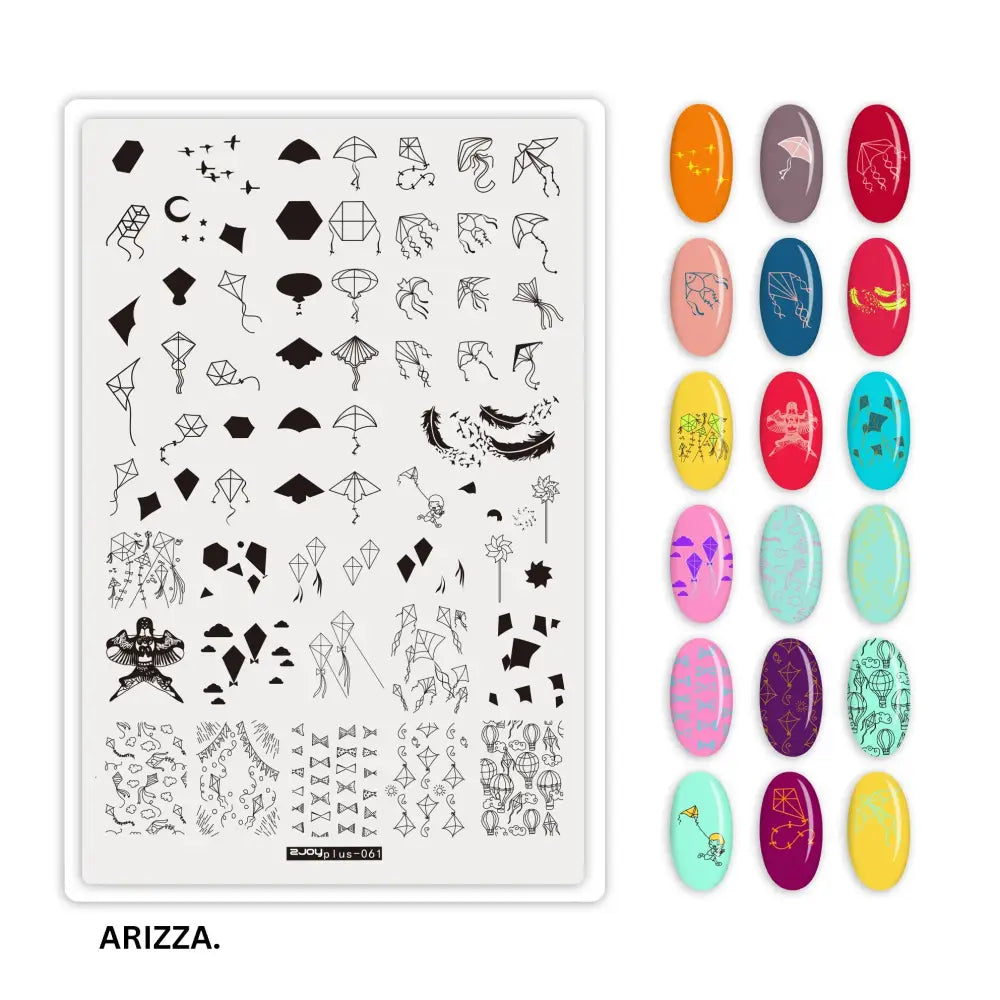 Nail Stamping Plates Flower Art Template PLUS61