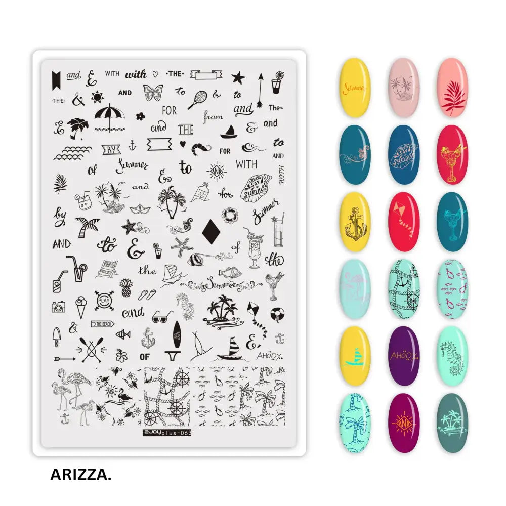 Nail Stamping Plates Flower Art Template PLUS63