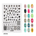 Nail Stamping Plates Flower Art Template PLUS64
