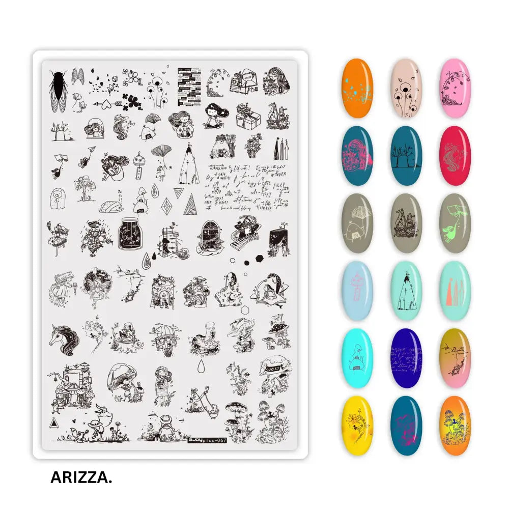 Nail Stamping Plates Flower Art Template PLUS67