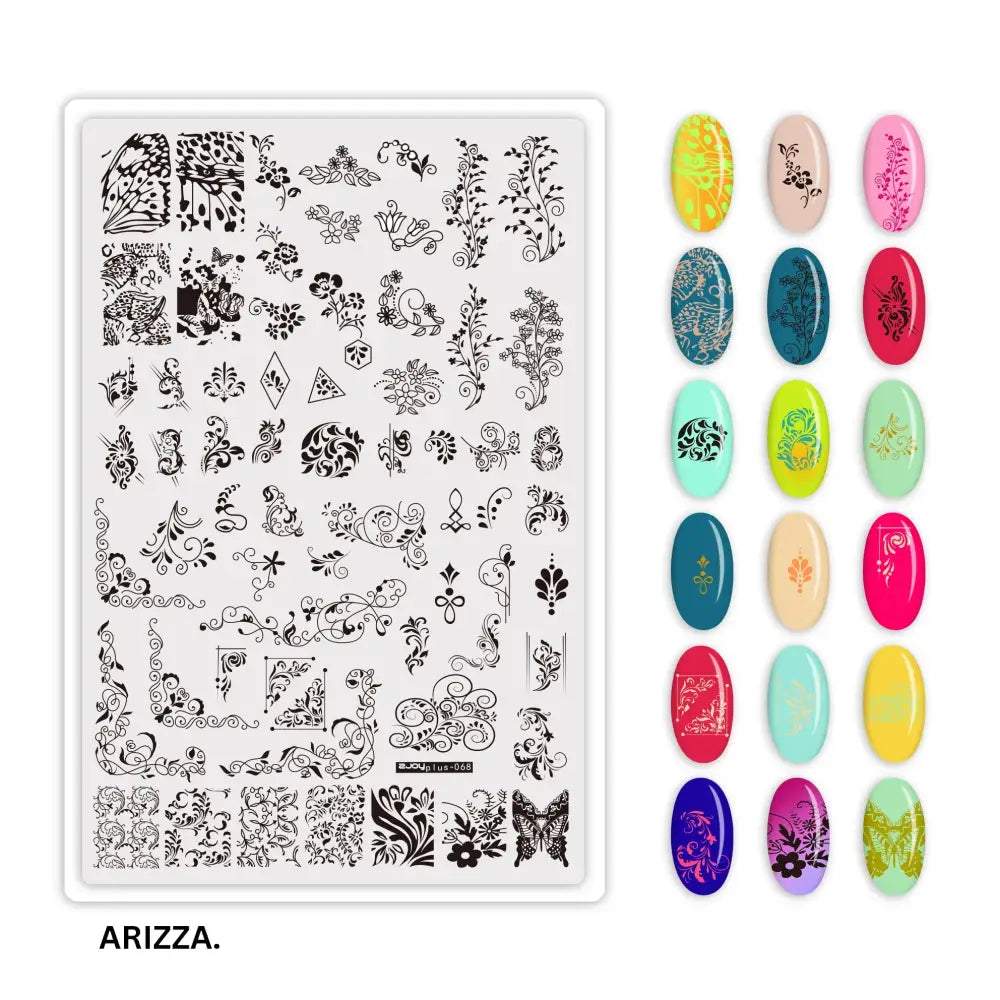 Nail Stamping Plates Flower Art Template PLUS68
