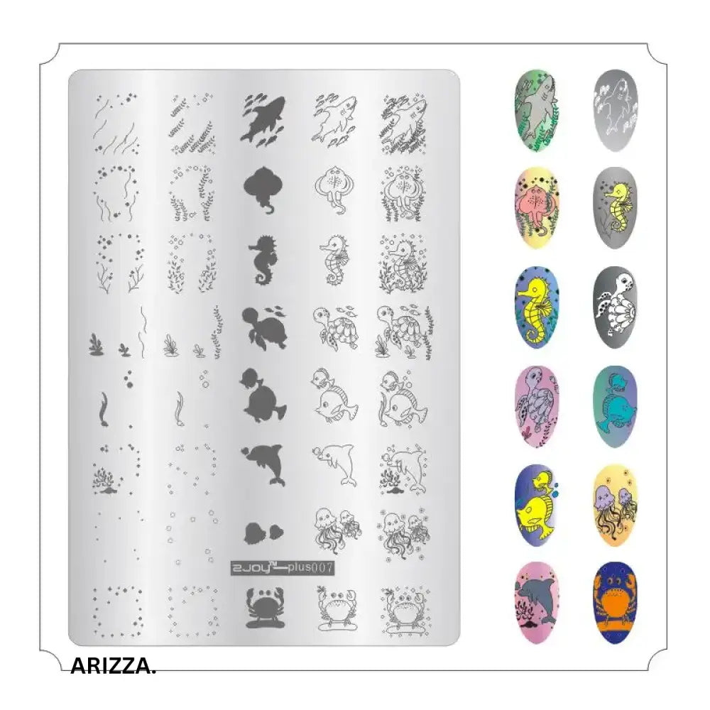 Nail Stamping Plates Flower Art Template PLUS7