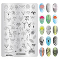 Nail Stamping Plates Flower Art Template PLUS8