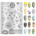 Nail Stamping Plates Flower Art Template PLUS9