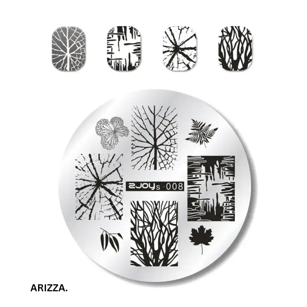 Nail Stamping Plates Flower Art Template ZJOYS08