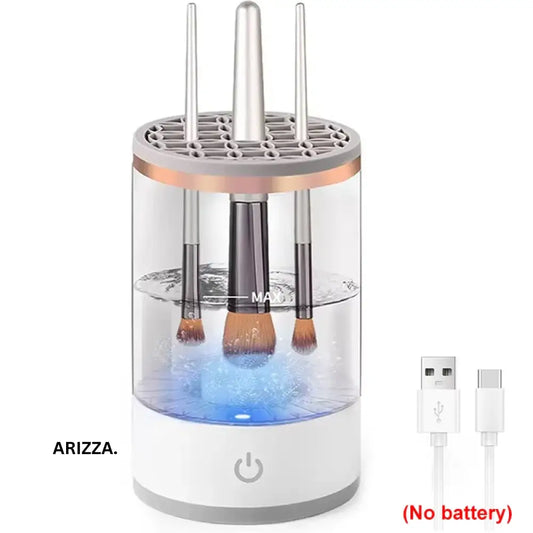 Portable USB Electric Makeup Brush Cleaner Transparent 1