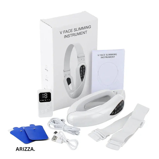 Remote Control V Shape Facial Lifting Massager WHITE