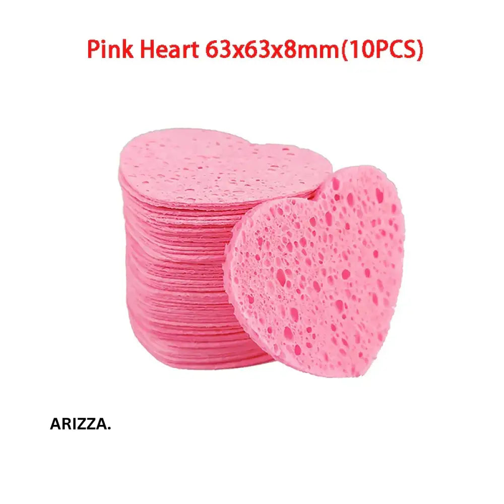 Reusable Face Makeup Removal Sponge 10PCS Pink S