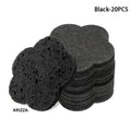 Reusable Face Makeup Removal Sponge 20pcs black