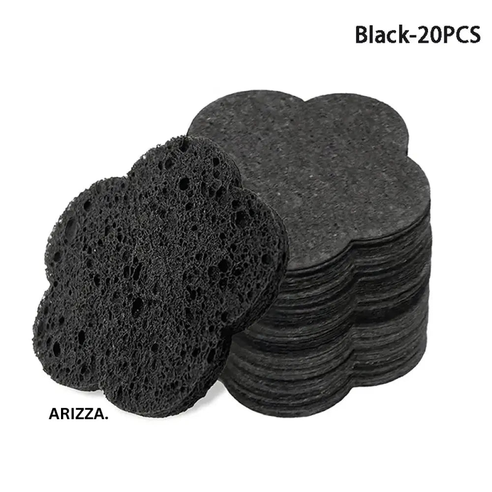 Reusable Face Makeup Removal Sponge 20pcs black