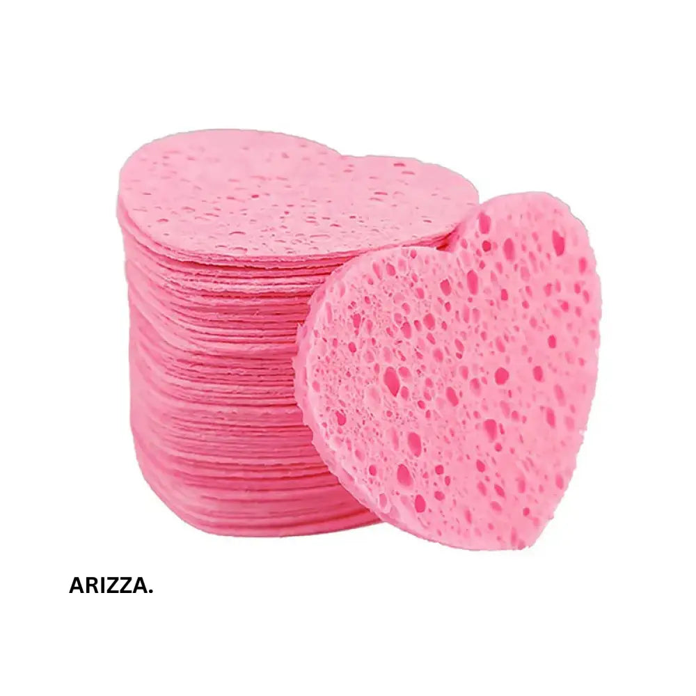 Reusable Face Makeup Removal Sponge 20pcs heart pink L