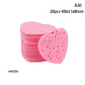 Reusable Face Makeup Removal Sponge 20pcs heart pink S
