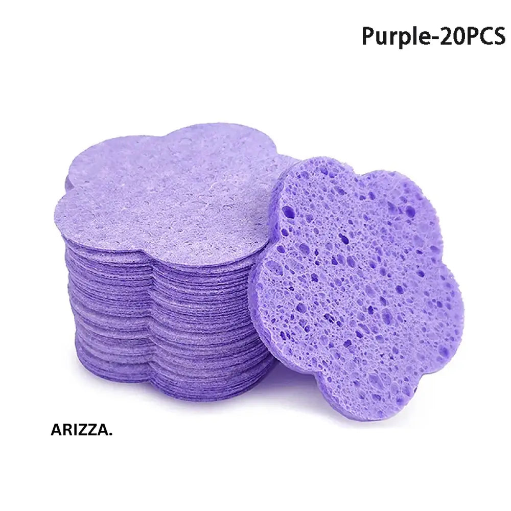 Reusable Face Makeup Removal Sponge 20PCS purple