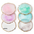 Round Resin Agate Stone Nail Art Palette