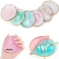 Round Resin Agate Stone Nail Art Palette