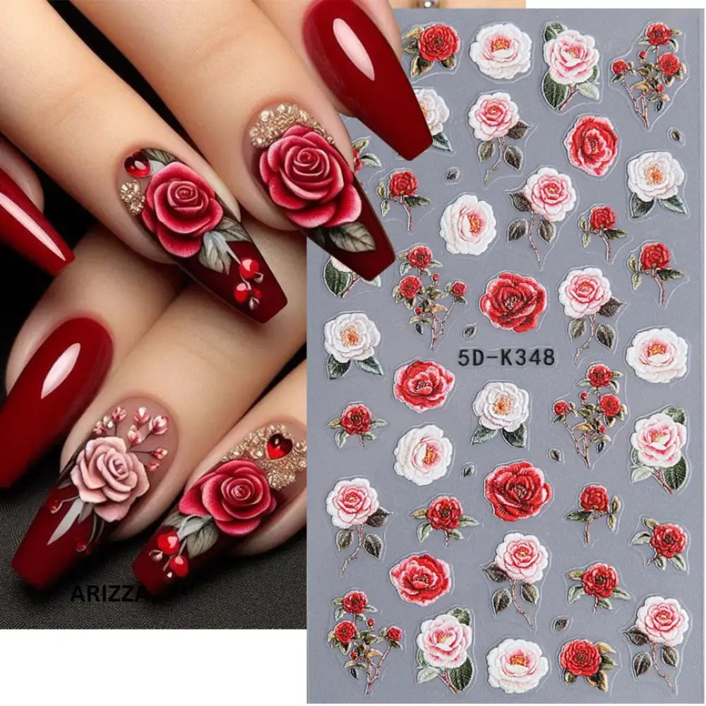 Self-Adhesive 5D Embossed Nail Sticker