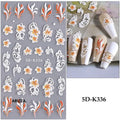 Self-Adhesive 5D Embossed Nail Sticker 5D-K336