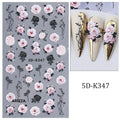 Self-Adhesive 5D Embossed Nail Sticker 5D-K347