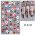 Self-Adhesive 5D Embossed Nail Sticker 5D-K348