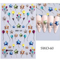 Self-Adhesive 5D Embossed Nail Sticker SWO-60
