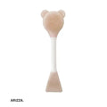 Silicone Double Head Facial Mask Brush coffee