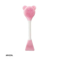Silicone Double Head Facial Mask Brush Pink