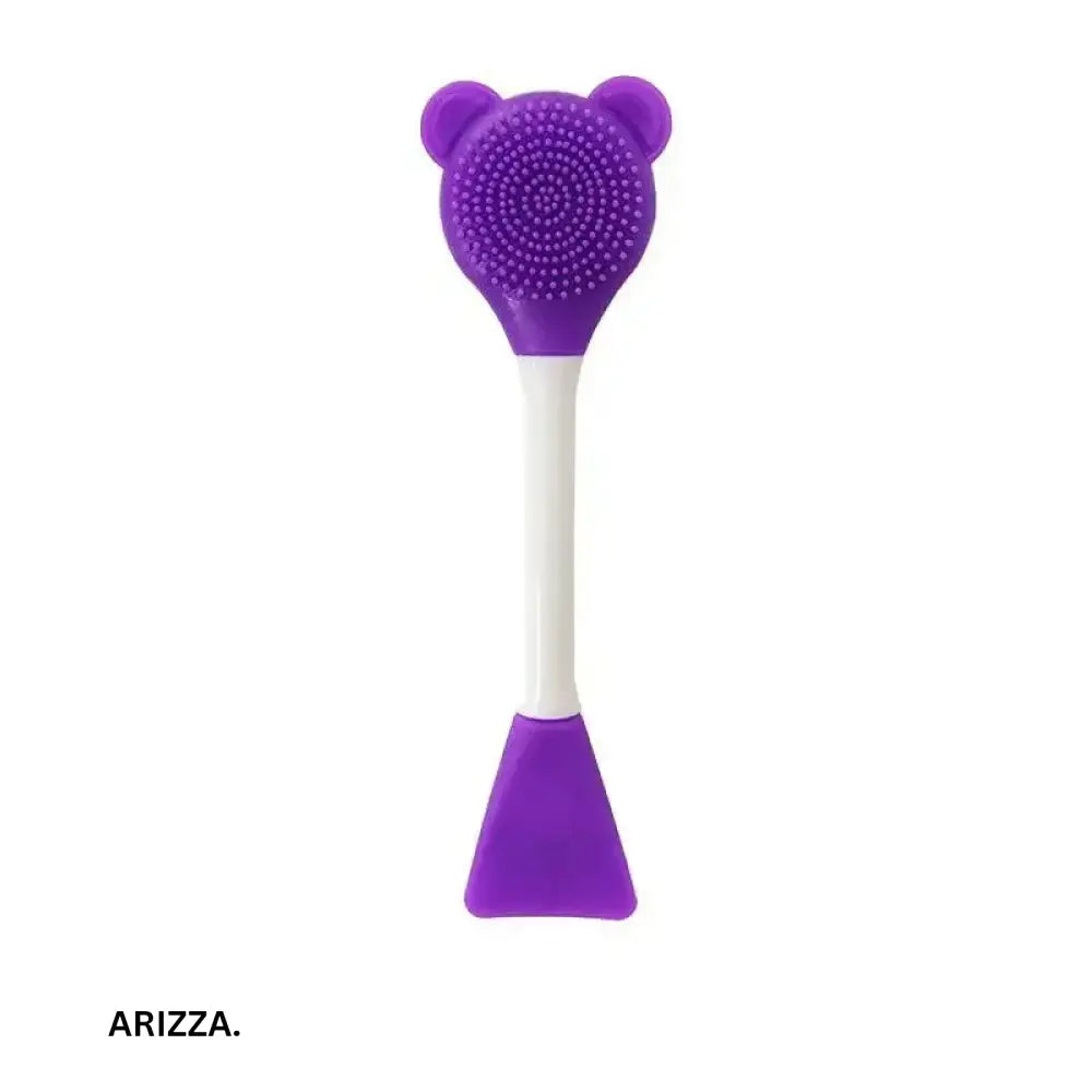 Silicone Double Head Facial Mask Brush PURPLE