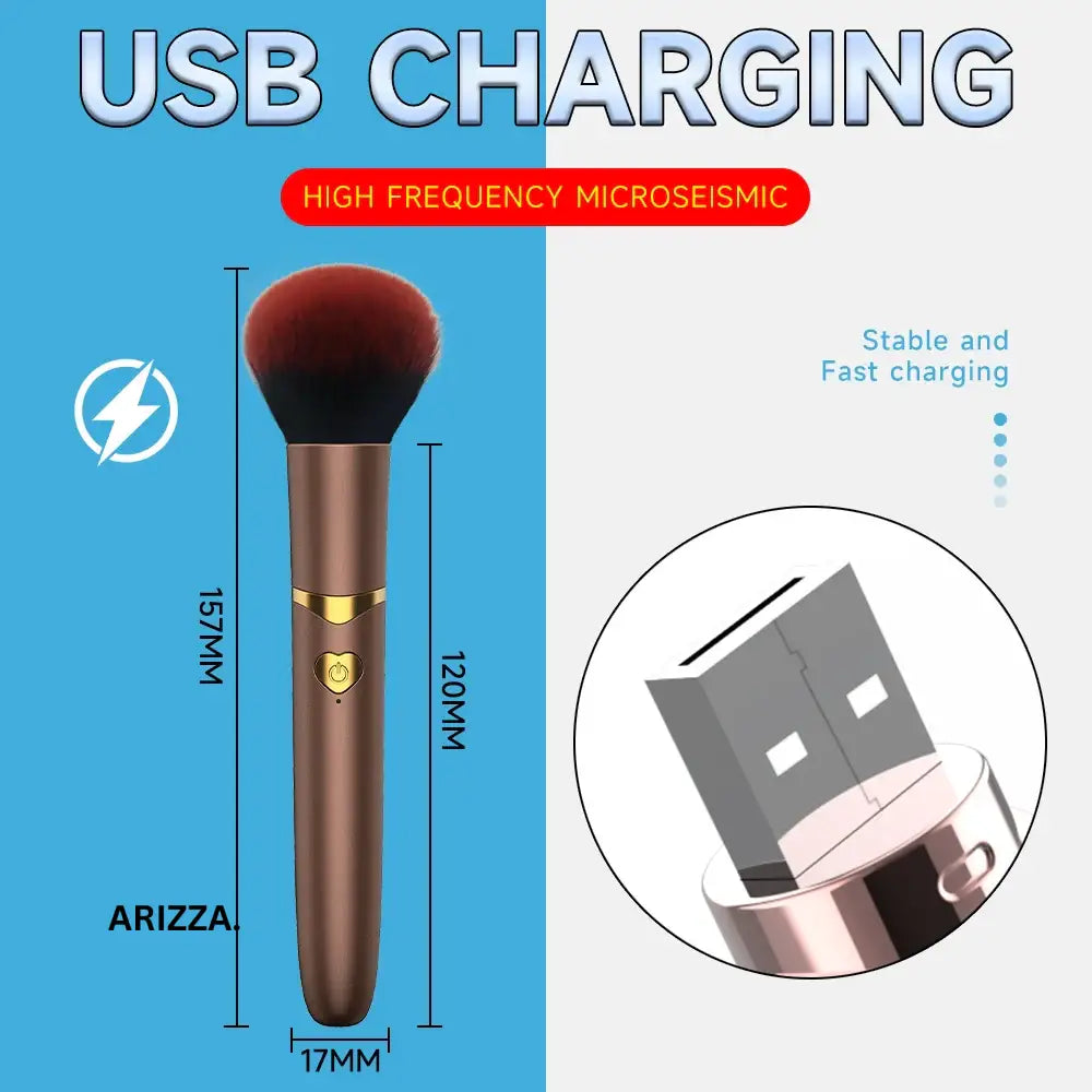 Soft Fluffy Portable Vibration Makeup Brush