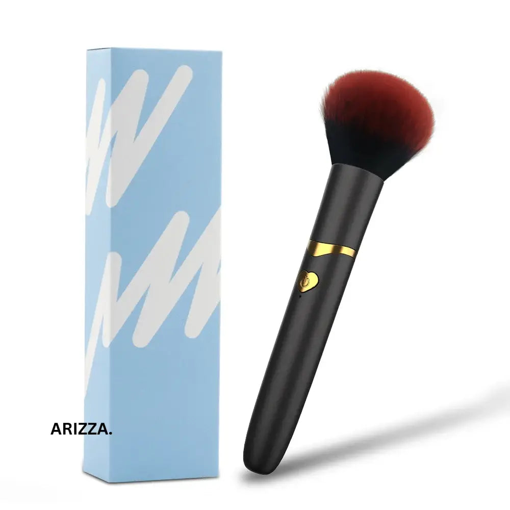 Soft Fluffy Portable Vibration Makeup Brush Black Box