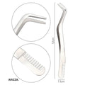 Stainless Steel Anti-Static Eyelash Comb Tweezers 1Pc Silver