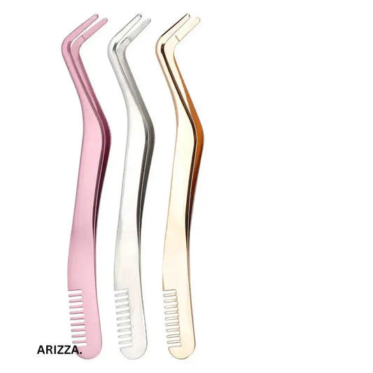 Stainless Steel Anti-Static Eyelash Comb Tweezers