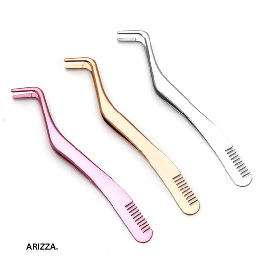 Stainless Steel Anti-Static Eyelash Comb Tweezers