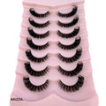 Strip Fluffy False Lashes Extensions 7pairs-X86 grey