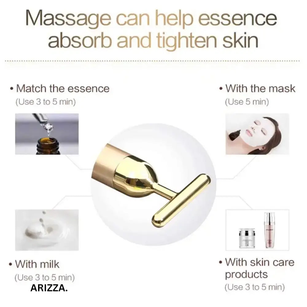 T Shape Vibrating Facial Roller Massager