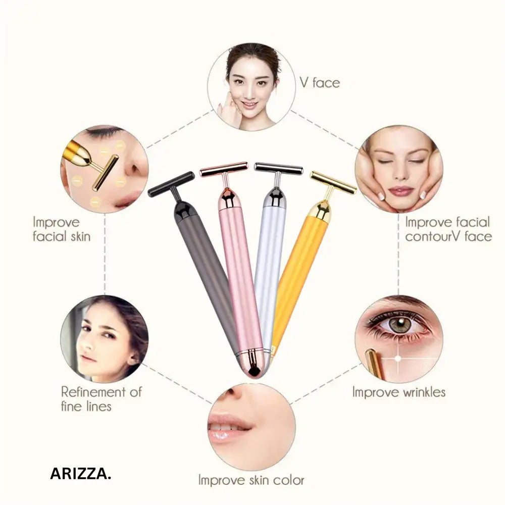 T Shape Vibrating Facial Roller Massager