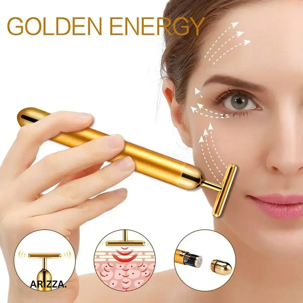 T Shape Vibrating Facial Roller Massager