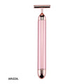 T Shape Vibrating Facial Roller Massager Pink no box