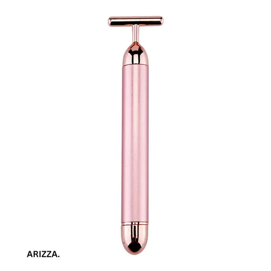 T Shape Vibrating Facial Roller Massager Pink no box