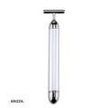 T Shape Vibrating Facial Roller Massager Silvery no box