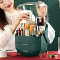 Two Drawers Makeup Brush Storage Box Green / Large Brush Holde
