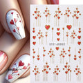 Women 3D Love Heart Lines Nail Sticker STZ-JC002-002