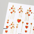 Women 3D Love Heart Lines Nail Sticker STZ-JC002-002