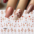 Women 3D Love Heart Lines Nail Sticker STZ-JC002-002