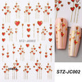 Women 3D Love Heart Lines Nail Sticker STZ-JC002-002